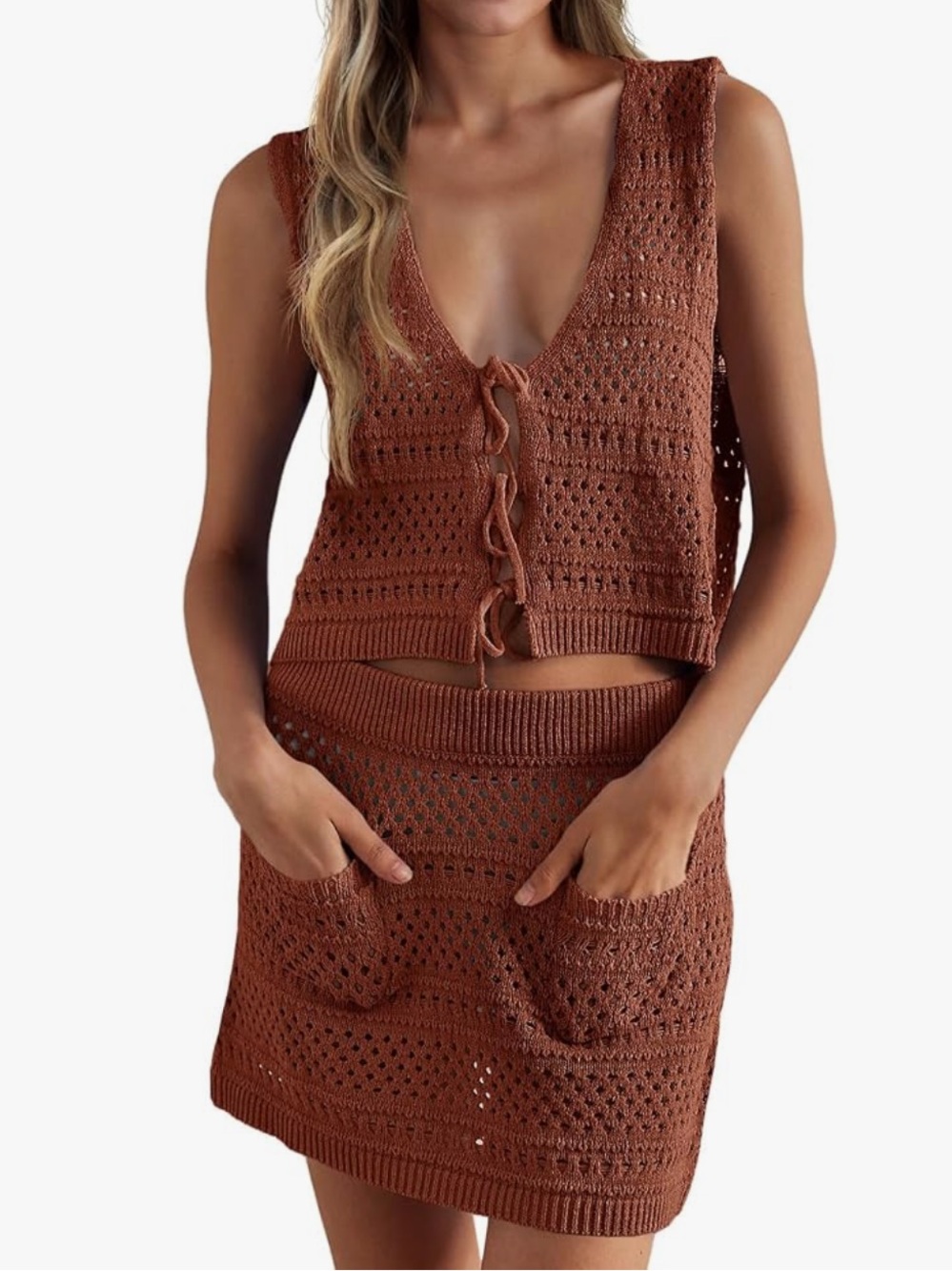 Crochet Swim Cover Up 2 Piece new 🆕